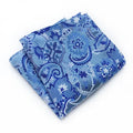 Navy Blue Paisley Pocket Square