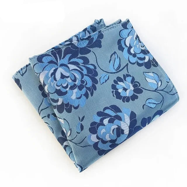 Frost Blossom Pocket Square