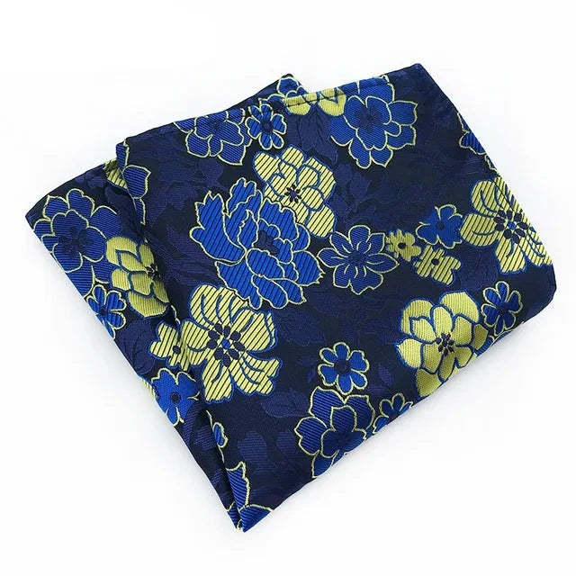 Ocean Blue Floral Pocket Square