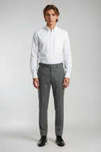 Oxford Button Down White Shirt – a crisp white shirt featuring a custom tailored fit with a classic button-down collar, crafted for versatile smart-casual and formal sophistication.