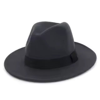 Dark Gray Fedora Hat