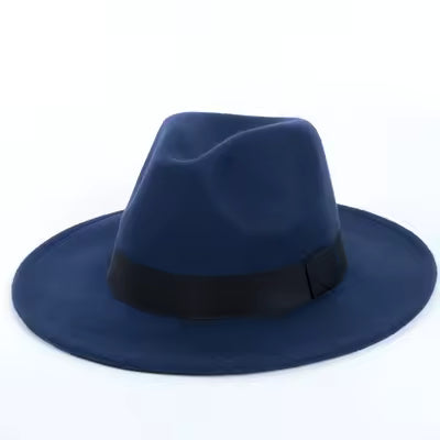 Dark Blue Fedora Hat