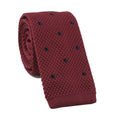 Burgundy & Black Polka Dot Necktie
