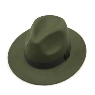 Dark Green Fedora Hat