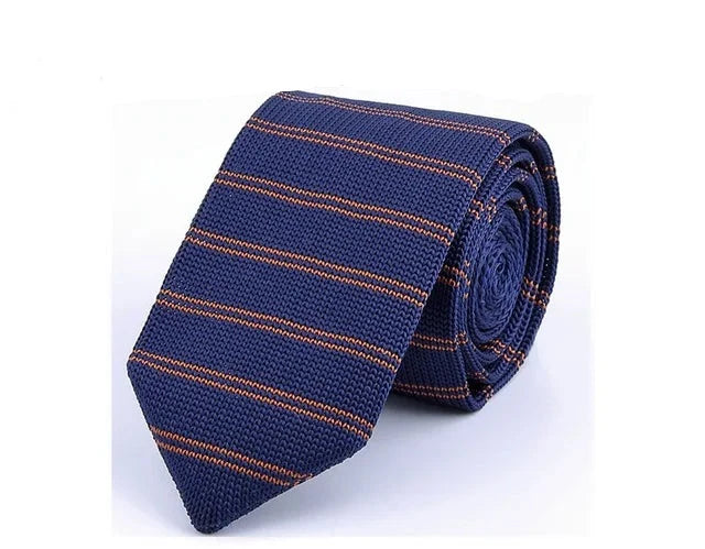 Blue & Orange Knitted Tie