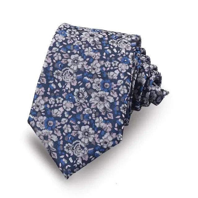 Blue Floral Tie
