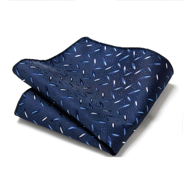 Blue & White stripes Pocket Square