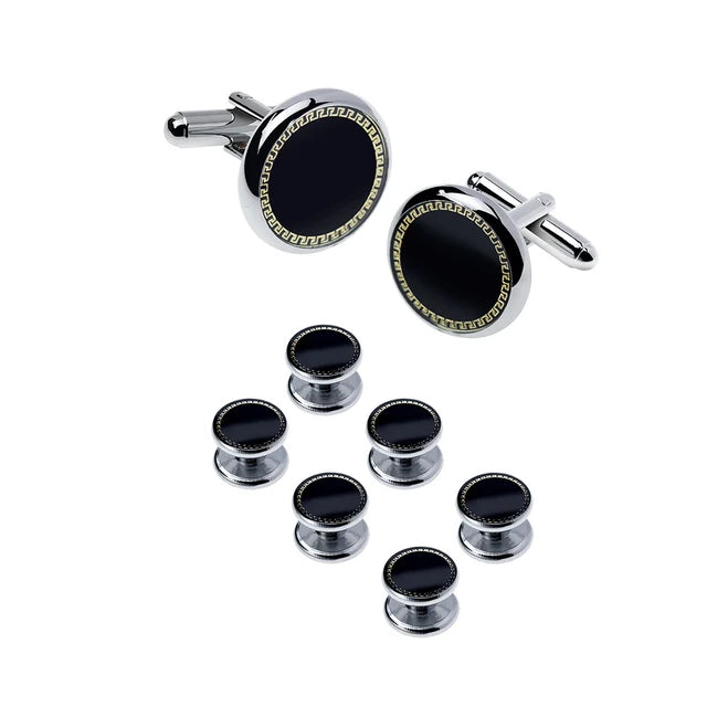 Black Silver Cufflinks