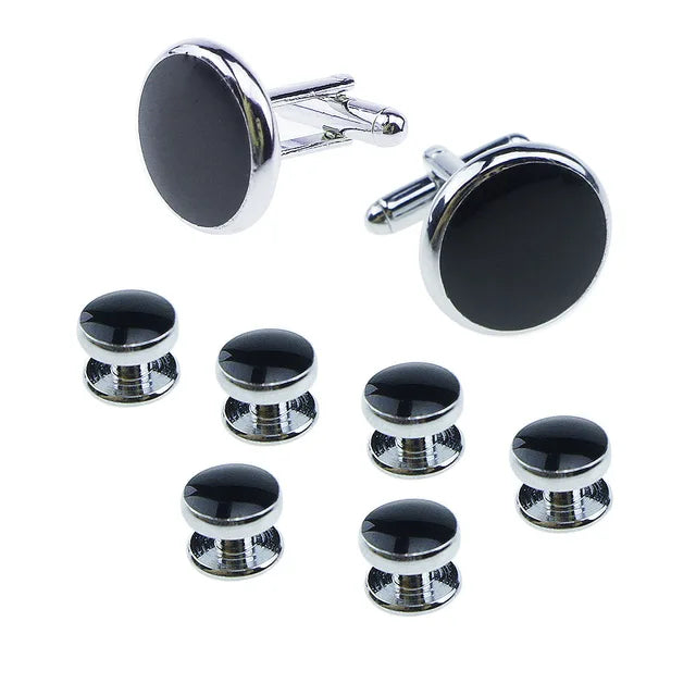Black Silver Cufflinks