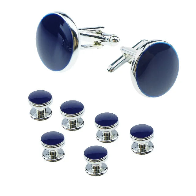 Blue Silver Cufflinks