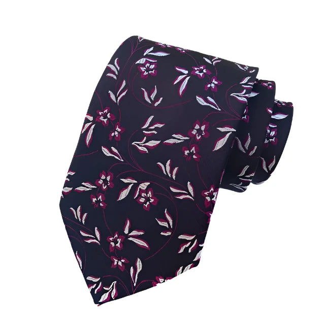 Purple Floral Tie