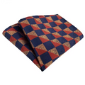 Blue Brown & Red Pocket Square