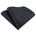 Midnight Black Polka Dot Pocket Square