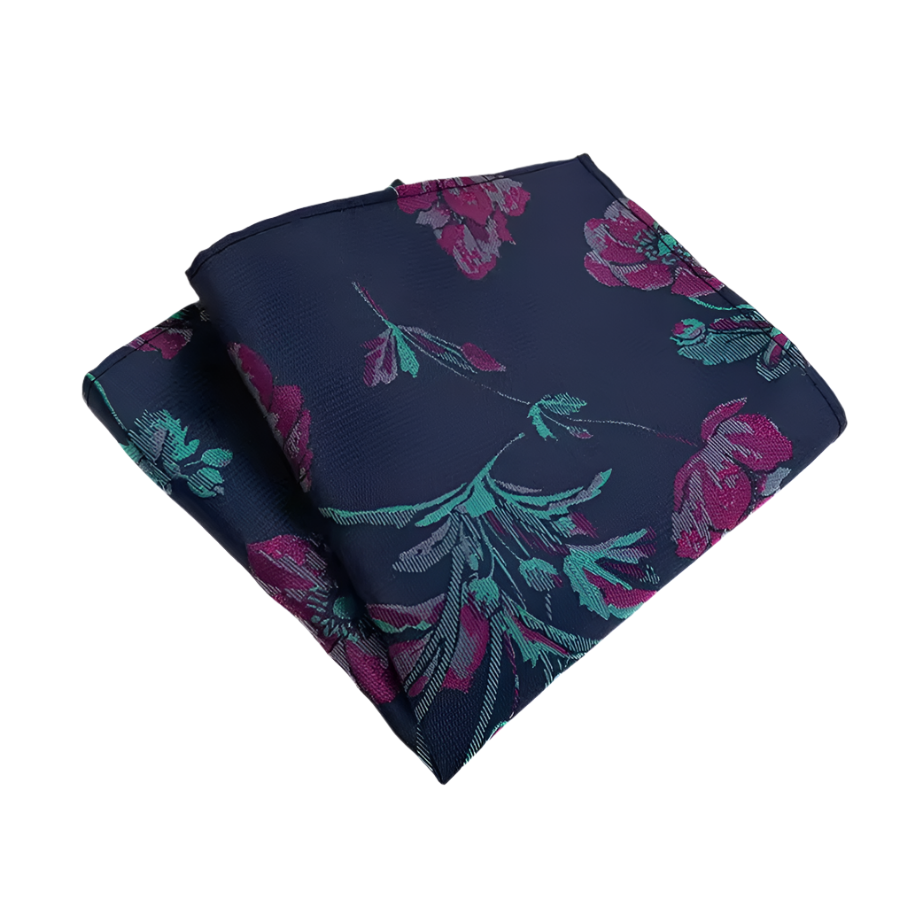 Midnight Sky Petals Pocket Square
