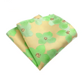 Green Floral Pocket Square