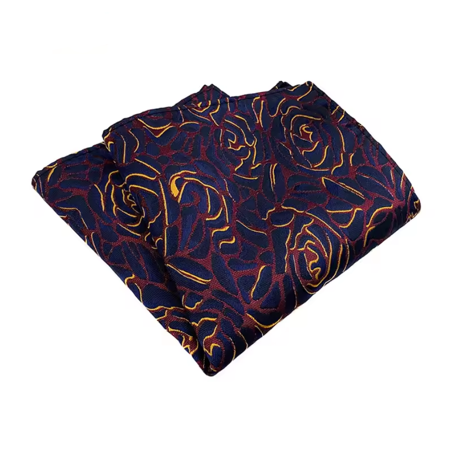 Bordeaux Floral Pocket Square