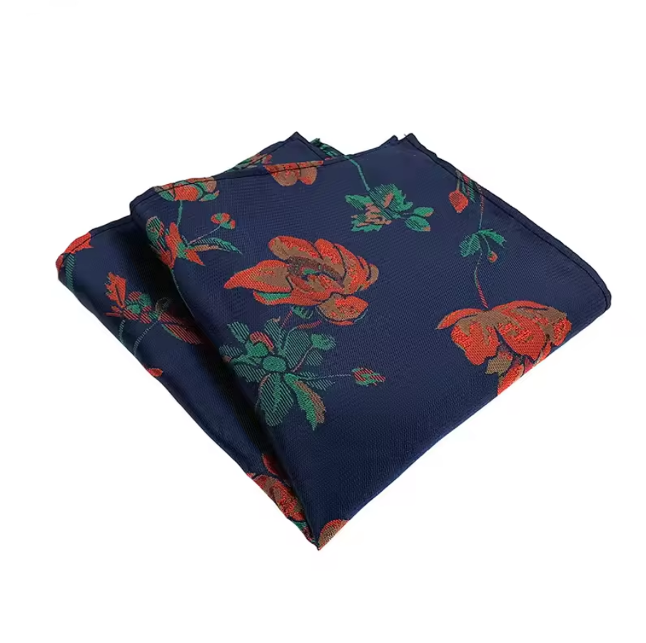 Shadow Petals Pocket Square