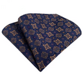Sapphire Crest Pocket Square