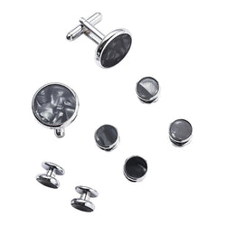 White Silver Cufflinks