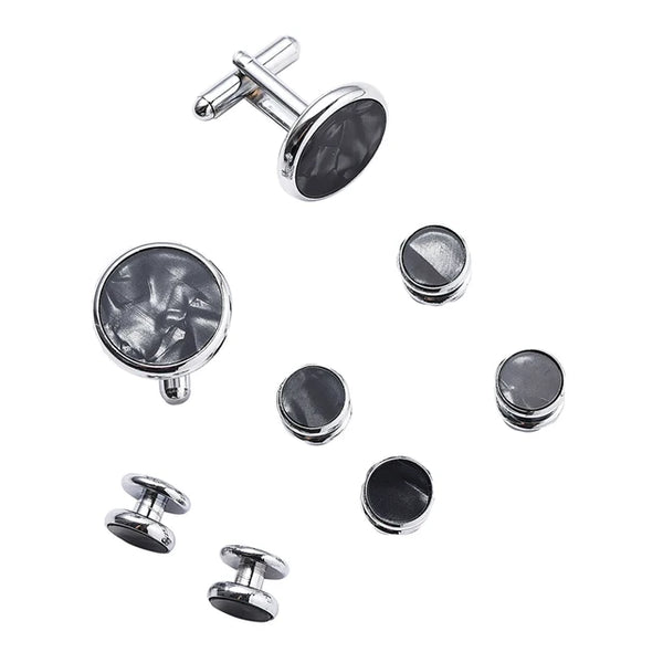 White Silver Cufflinks