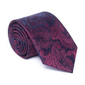 Purple Paisley Polyester Tie