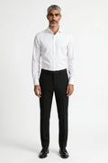 Men's White Italian Cutaway Collar Shirt crafted from premium Giza cotton, featuring a crisp white finish, tailored fit, elegant Italian cutaway collar, and a sophisticated design ideal for formal, business, and special occasion wear.