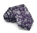 Burgundy & Silver Floral Tie